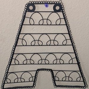 A metal letter decoration